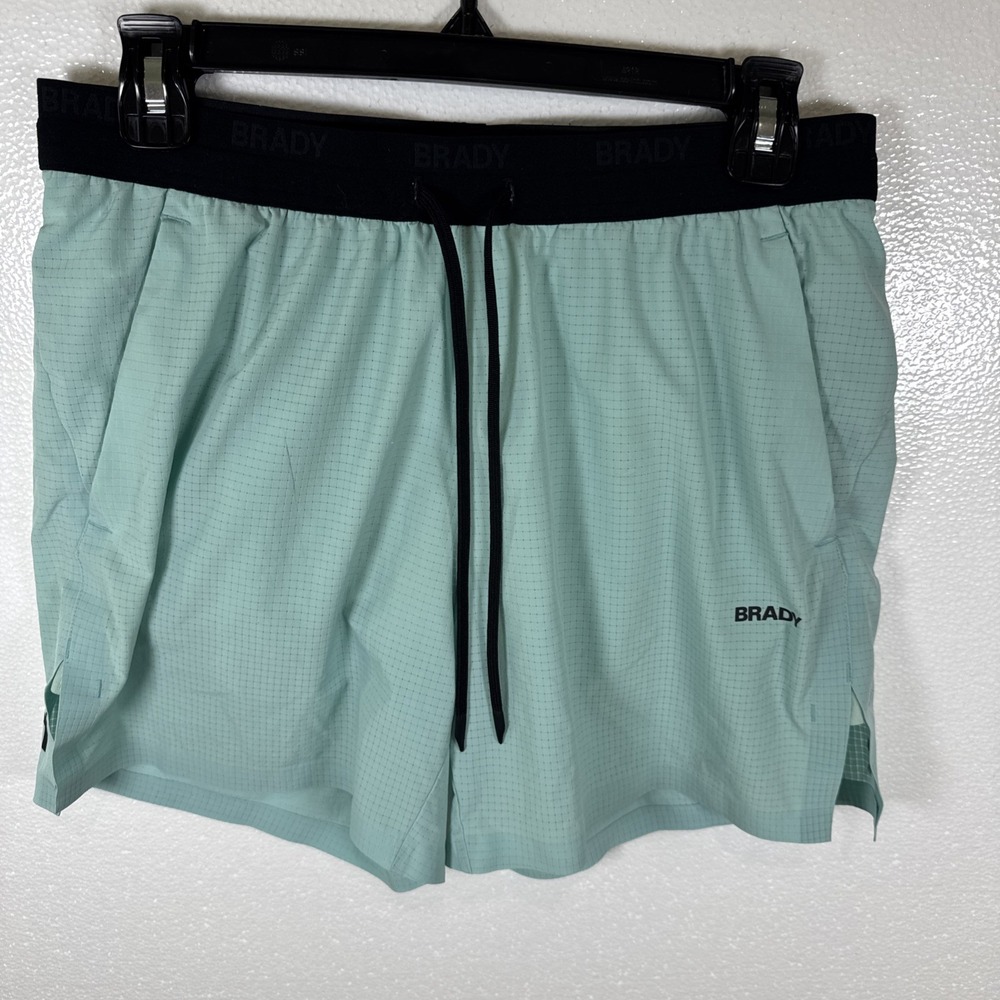 Brady Brand Shorts Mens Small Zero Weight Green Sage Zip Pocket Tom Brady Casual